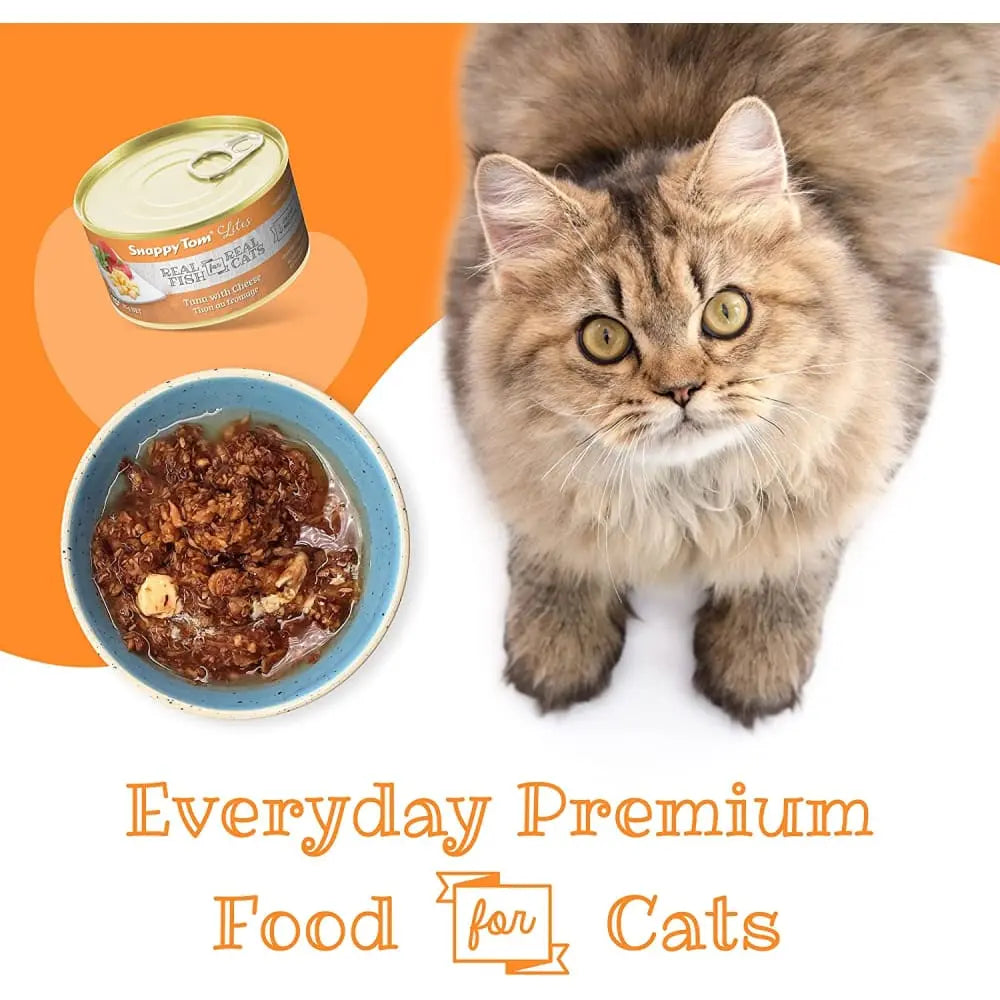 Snappy Tom Low - Calorie Canned Cat Food: Tuna with Cheese