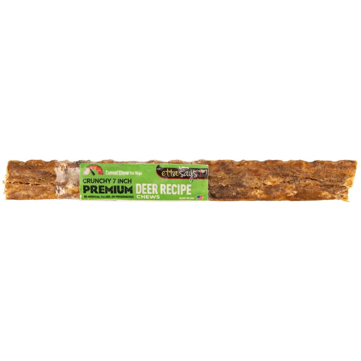 Etta Says! 7-Inch Premium Crunchy Deer Dog Treats for Healthy Pups