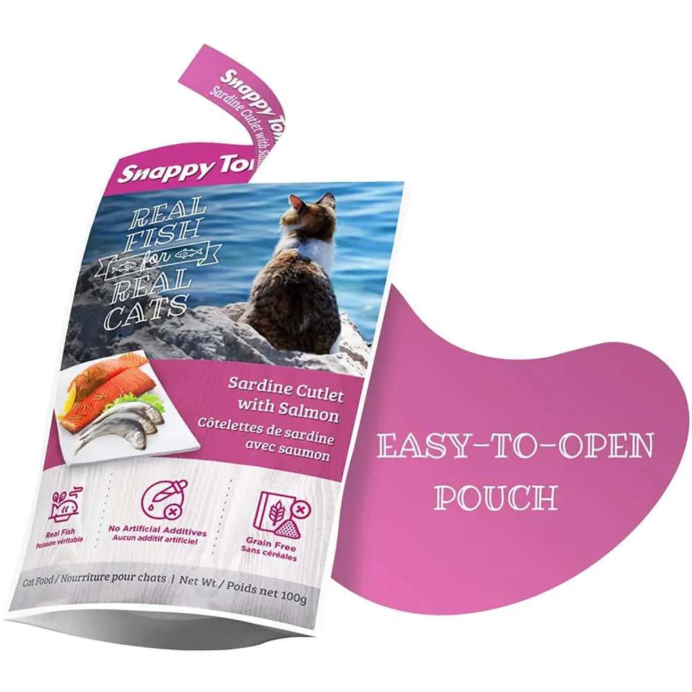Snappy Tom Naturals Wet Cat Food: Sardine Cutlet with Salmon Delight