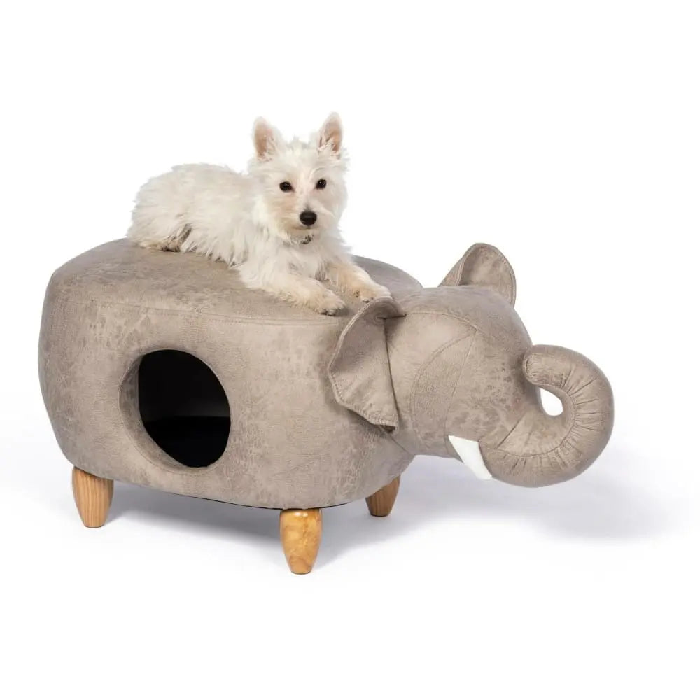 Prevue Pet Products Gray Elephant-Styled Ottoman for Cats and Small Dogs