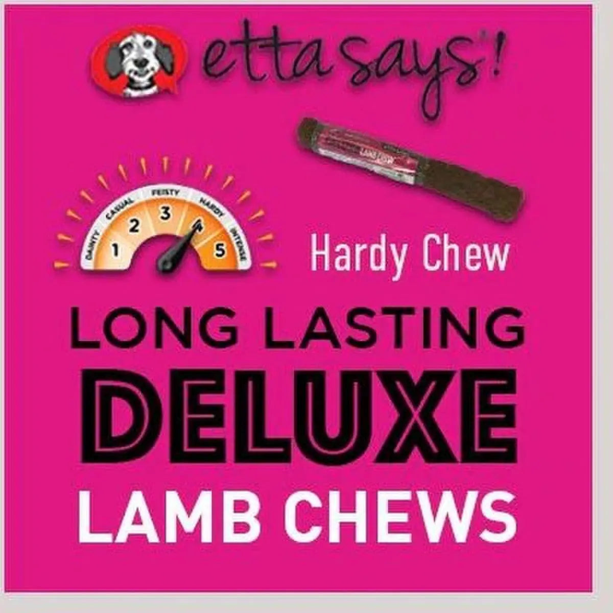 Etta Says! Premium Deluxe Lamb Flavored Dog Chew Treats, 7 - inch Long