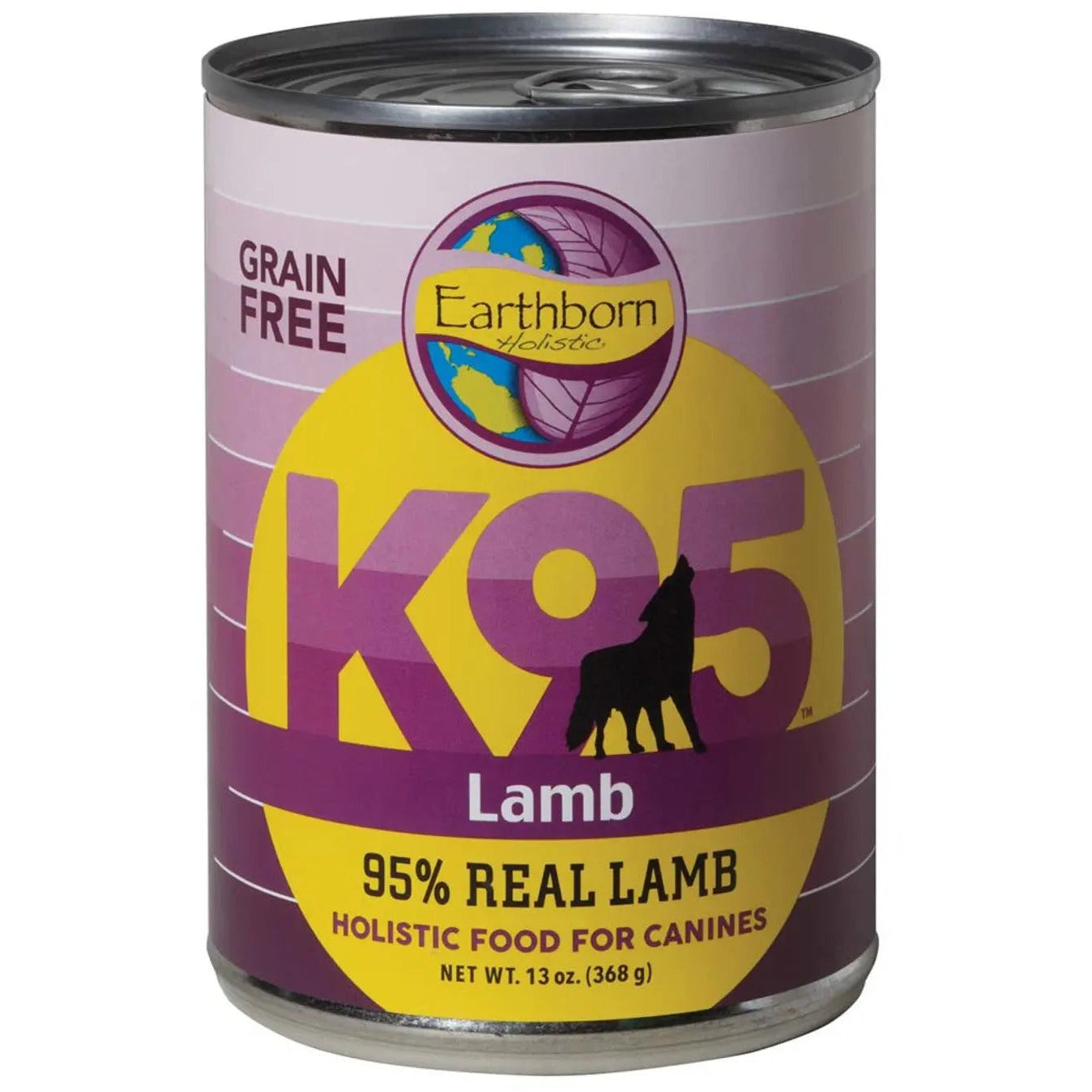 Earthborn Holistic Grain-Free K95 Single Meat Protein Canned Wet Dog Food, Pack of 12 with 13-Ounce Cans