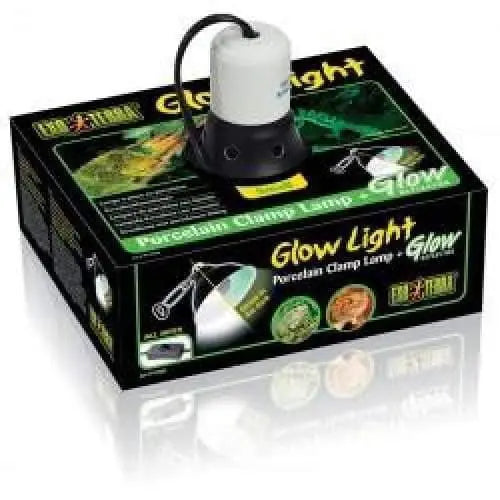 Exo Terra Heat-Resistant Glow Light Porcelain Clamp Lamp for Terrariums