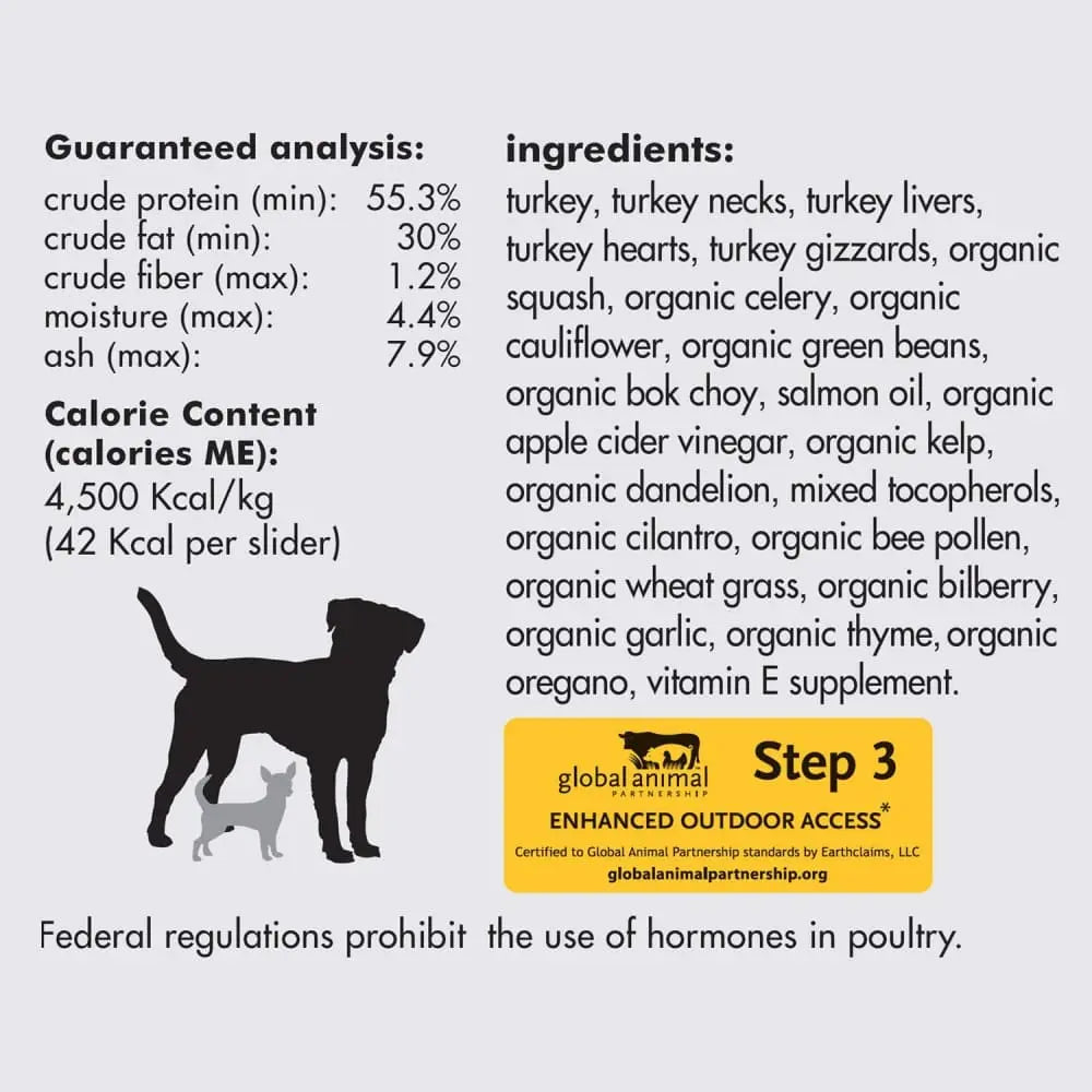 Smallbatch Pets Premium Freeze - Dried Raw Diet Turkey Sliders Dog Food, an Ideal Canine Food Option