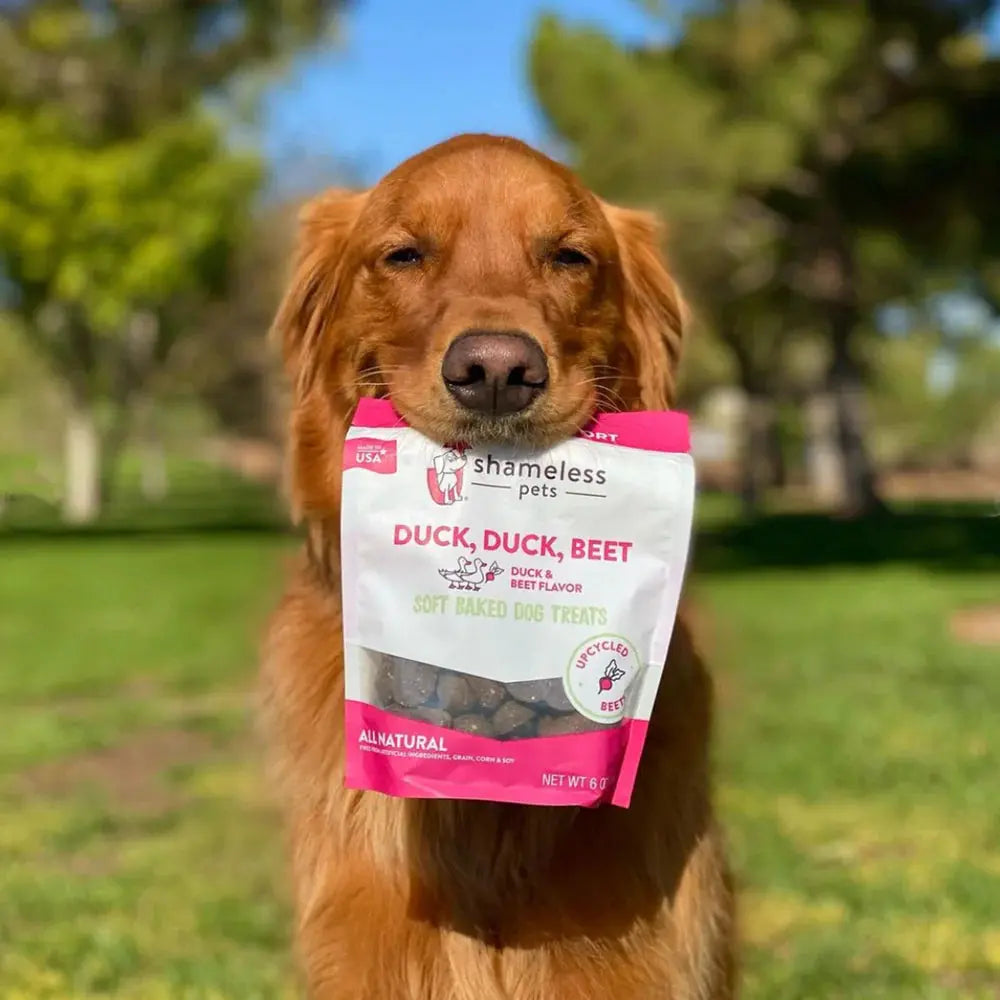 Shameless Pets Soft Baked Gourmet Dog Treats with Delectable Duck and Beet Flavor