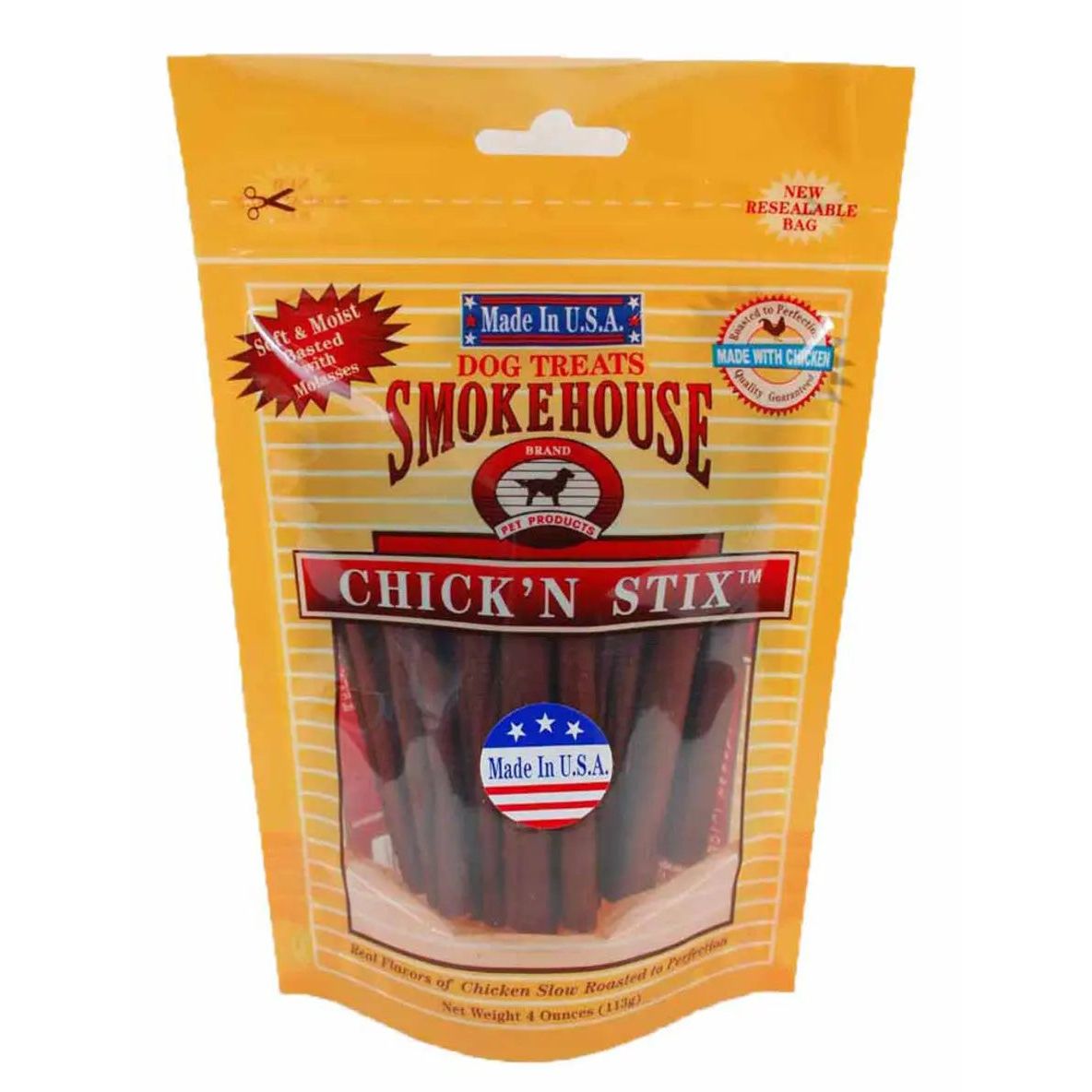 USA-Made, All-Natural Smokehouse Chicken Sticks - Ideal Dog Treats