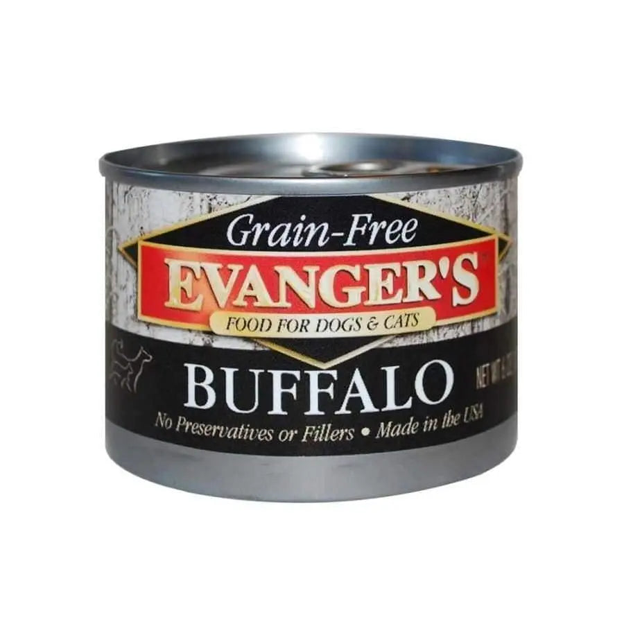 Evanger's 24-Pack 6 oz Grain-Free Buffalo Canned Food for Dogs & Cats