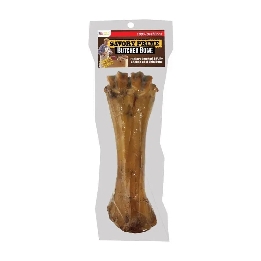 Savory Prime Hickory - Smoked Beef Shin Bone Dog Chew Treat, 1.2 lb