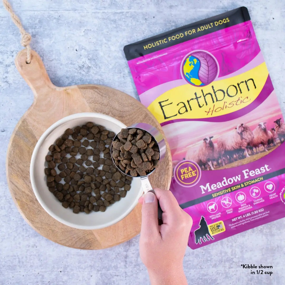 Earthborn Holistic Grain-Free Lamb Meal Dog Food - Meadow Feast for Sensitive Stomachs