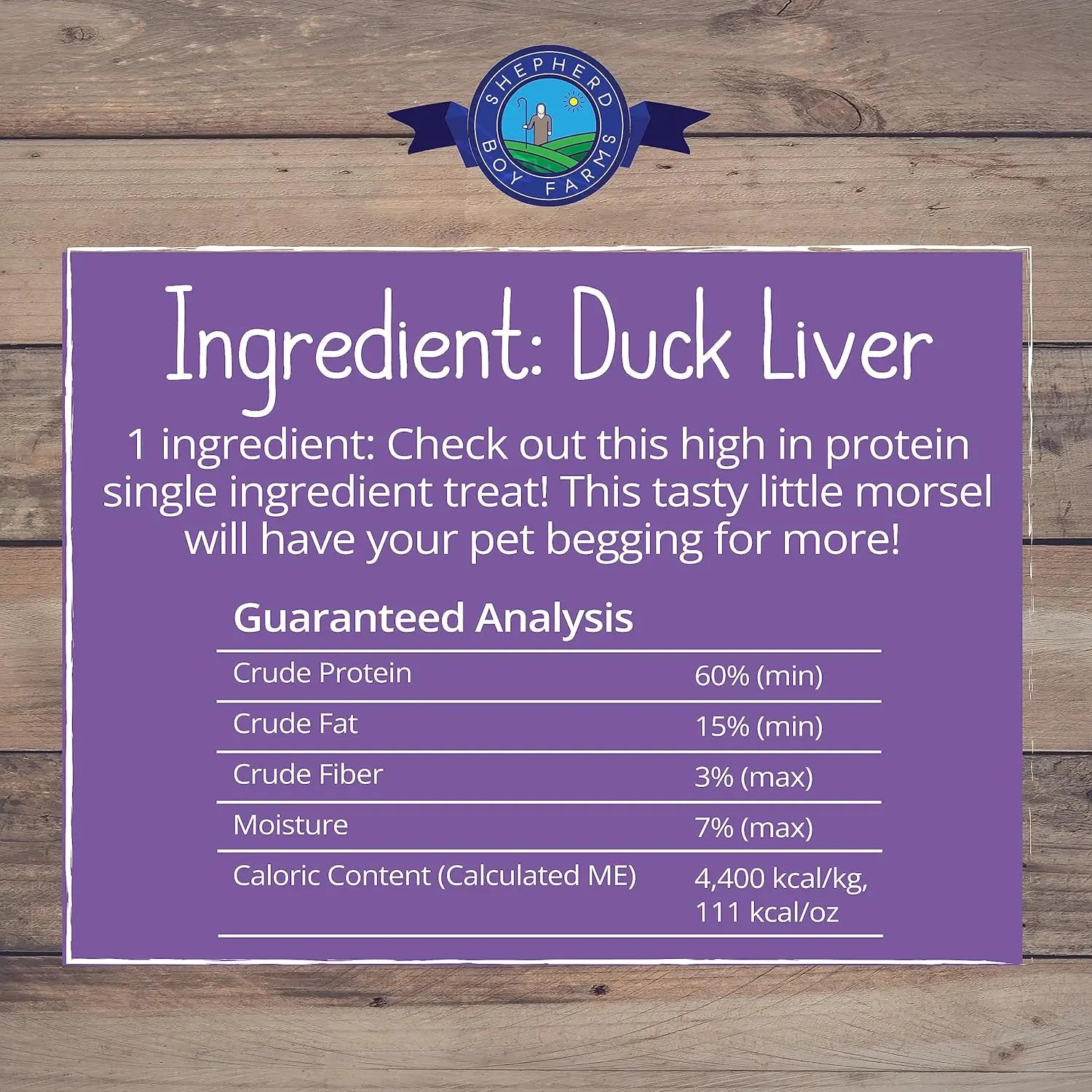 Shepherd Boy Farms Premium Freeze - Dried Duck Liver Canine Treats for Dogs of All Ages