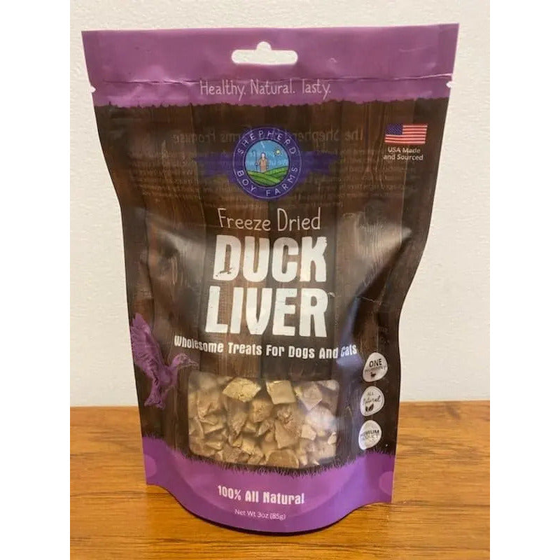 Shepherd Boy Farms Premium Quality Freeze Dried Duck Liver Treats for Dogs