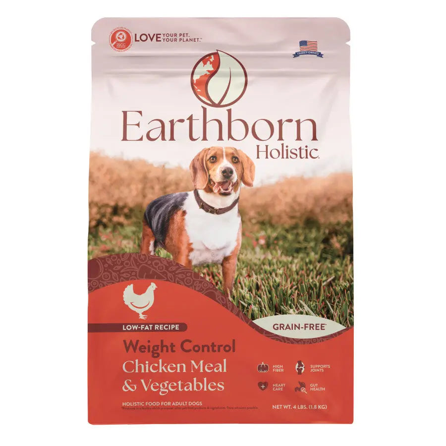 Earthborn Holistic Grain-Free Dry Dog Food for Weight Control with Chicken Meal & Veggies