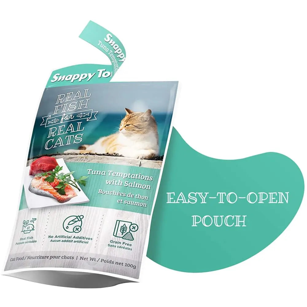Snappy Tom Naturals Wet Cat Food: Tuna and Salmon Temptations