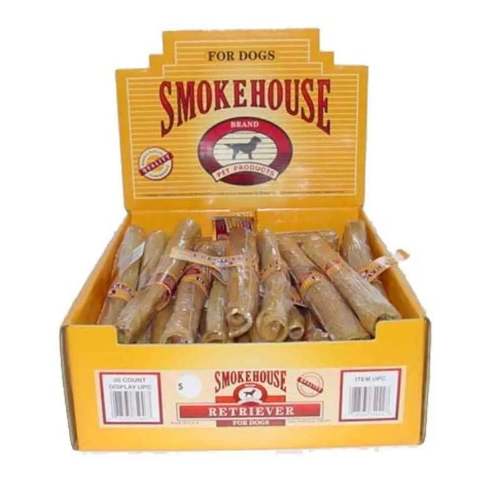 High - Quality Smokehouse USA - Manufactured Pork Skin Dog Chews for Retrievers, Pack of 30
