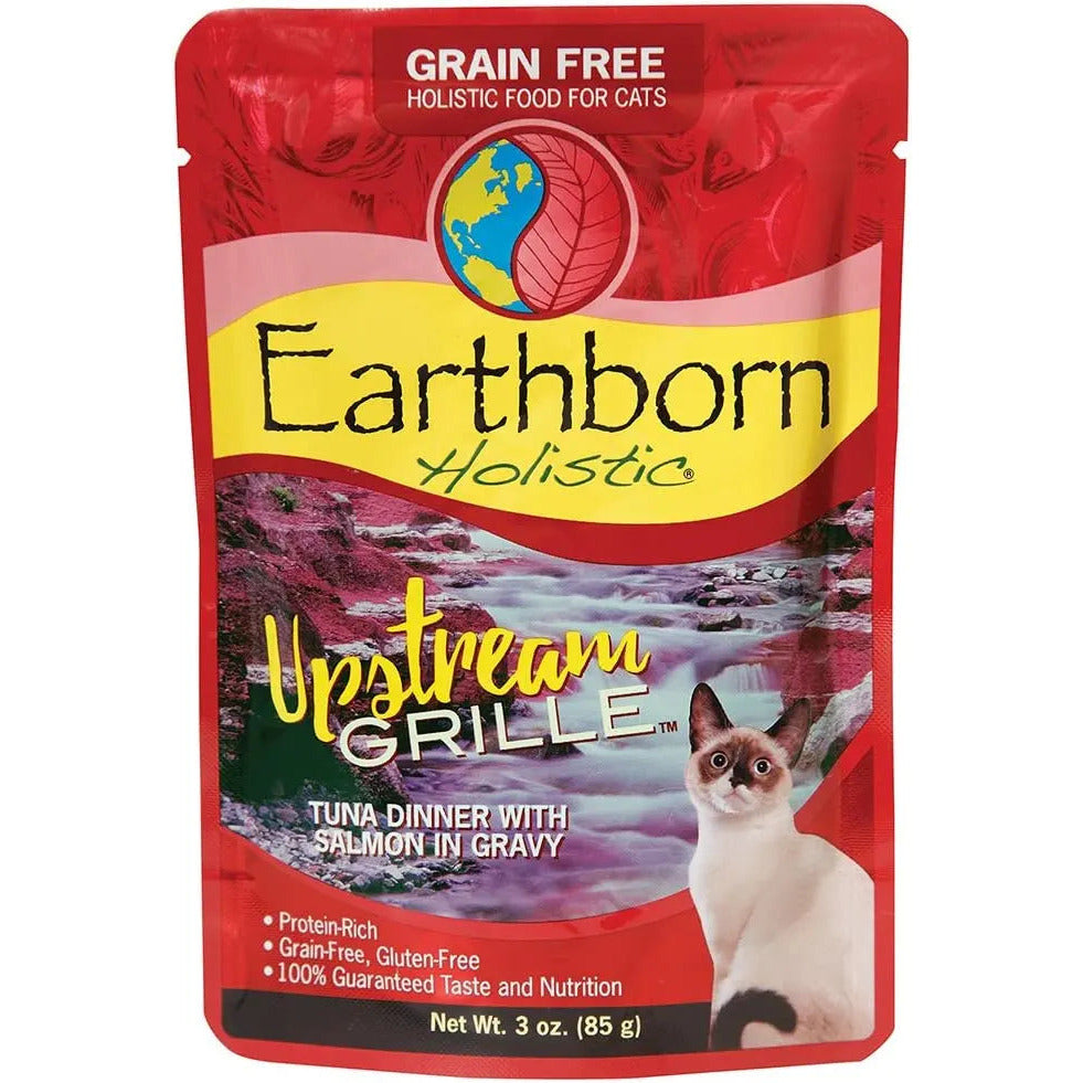 Earthborn Holistic Premium Grain Free Upstream Grill Wet Cat Food Pack of 24 Pouches, Each 3 Ounces