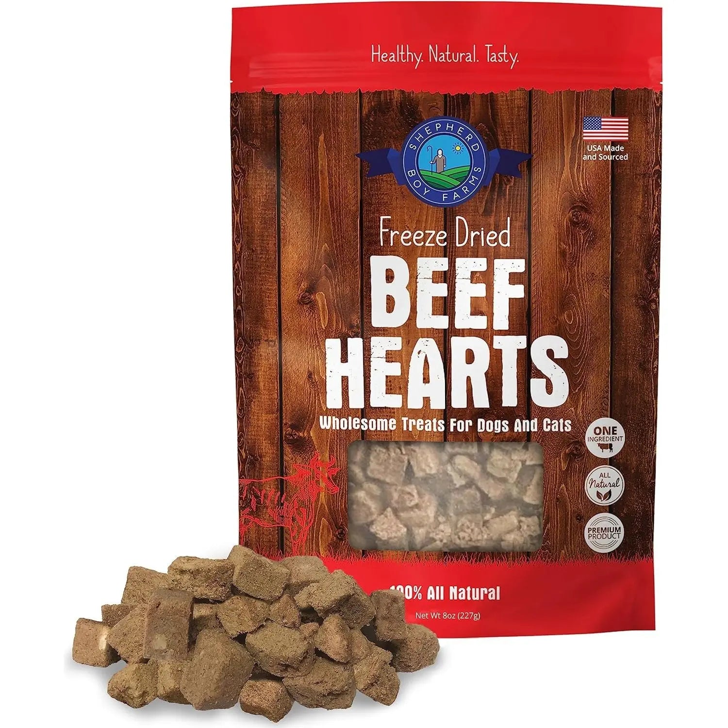 Shepherd Boy Farms Premium Freeze - Dried Beef Heart Delicacies for Dogs