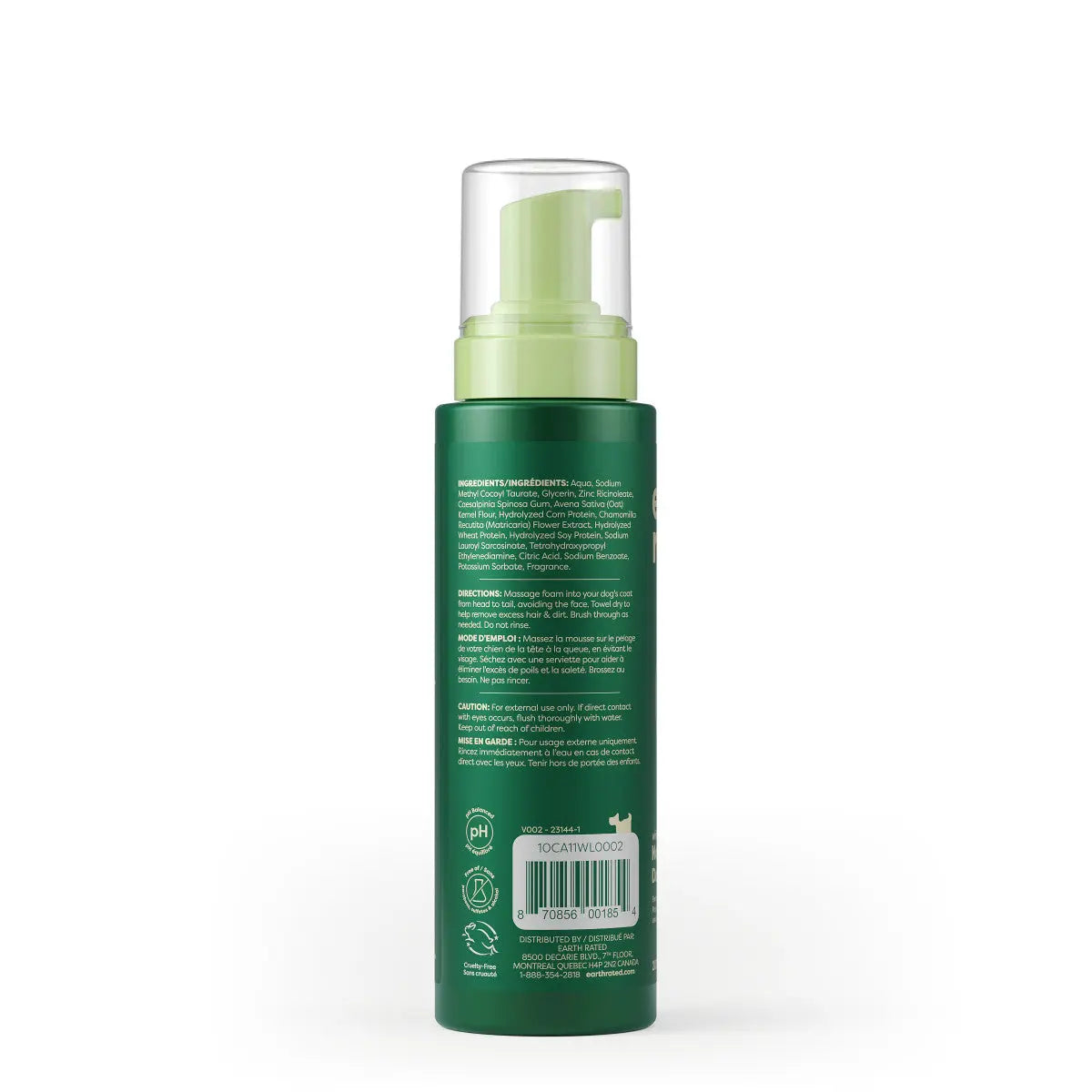Earth Rated 7oz No-Rinse Foam Dog Shampoo for Hassle-Free Grooming