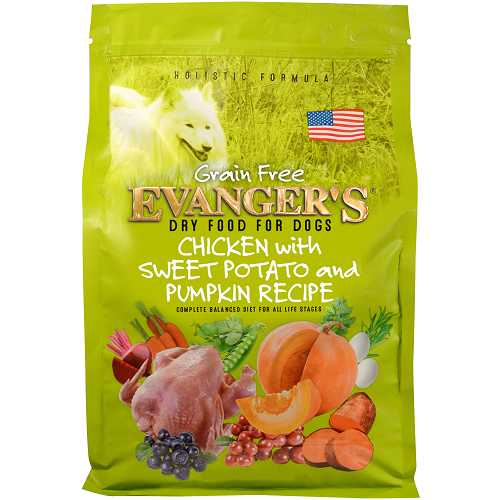 Evanger's High - Quality Grain - Free Dry Dog Food with Chicken, Sweet Potato & Pumpkin