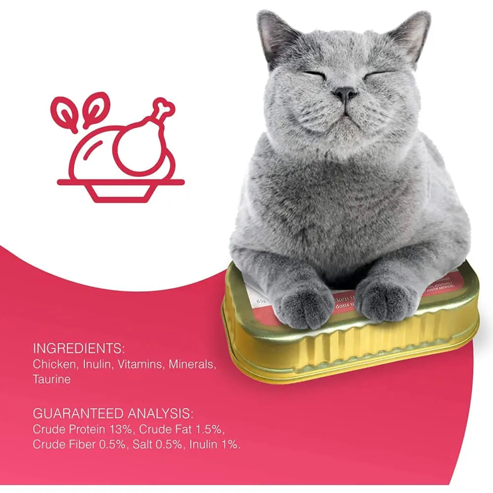 Snappy Tom Ultimates High - Quality Tender Chicken in Broth Canned Cat Food for Feline Nutrition