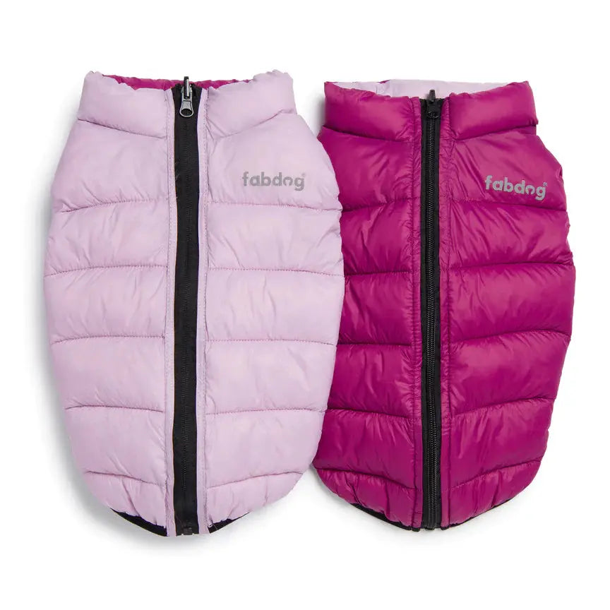 Fabdog Pack N' Go Reversible Dog Warm Puffer Coats in Various Sizes
