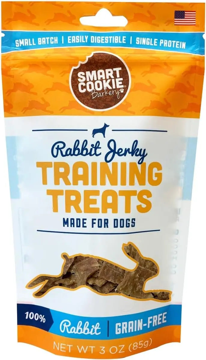Smart Cookie All - Natural Hypoallergenic and Healthy Rabbit Jerky Dog Treats for Training and Snacking