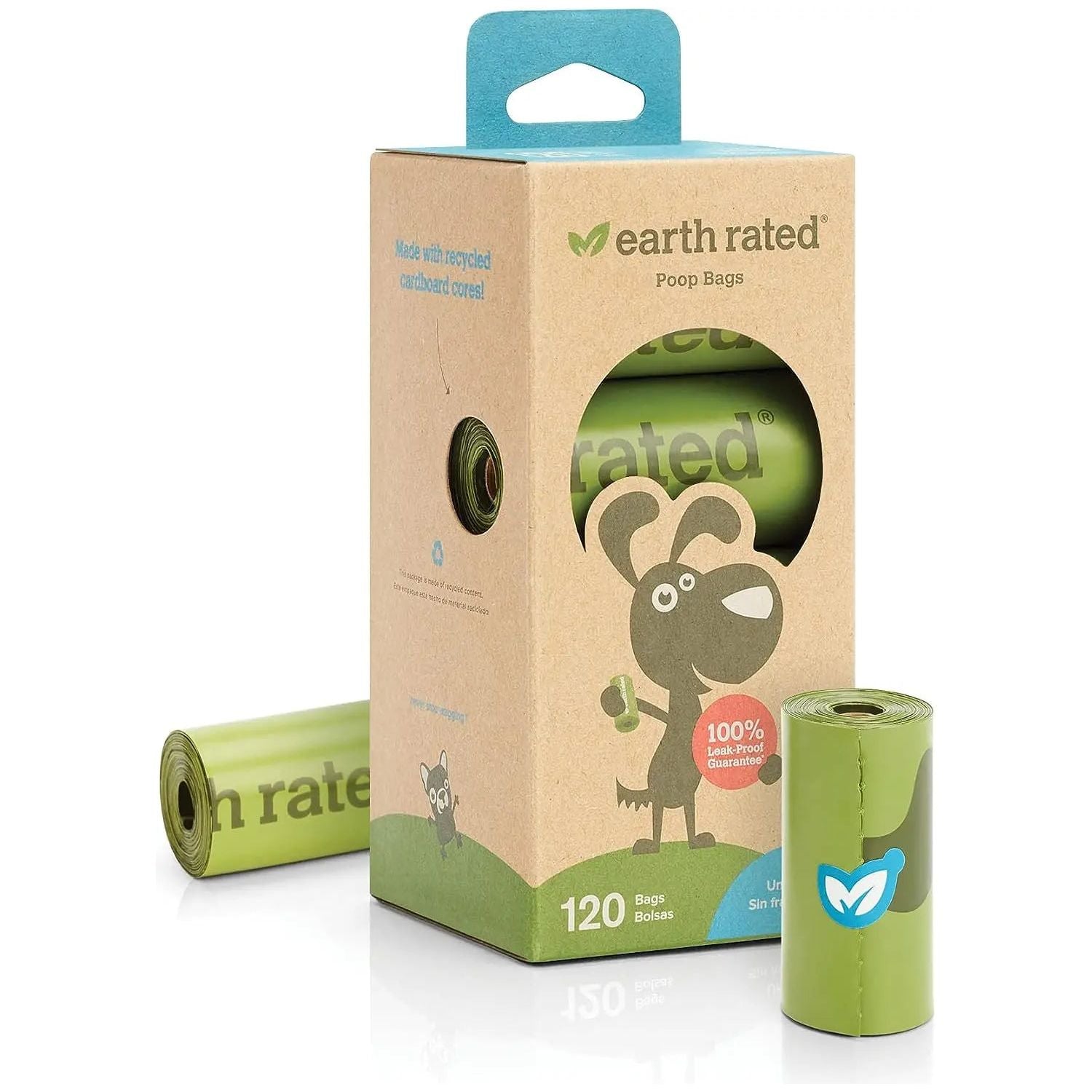 Earth Rated Refill Rolls of Dog Poop Bags with 120-Count Quantity