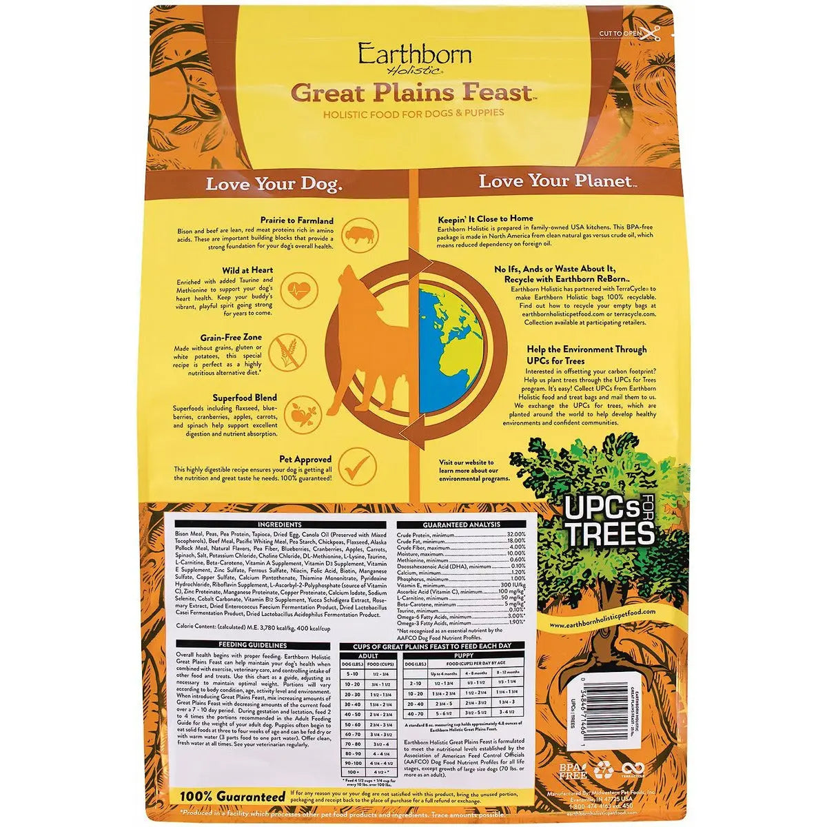 Earthborn Holistic® Grain-Free Premium Dog Food - Great Plains Feast™ with Bison Meal
