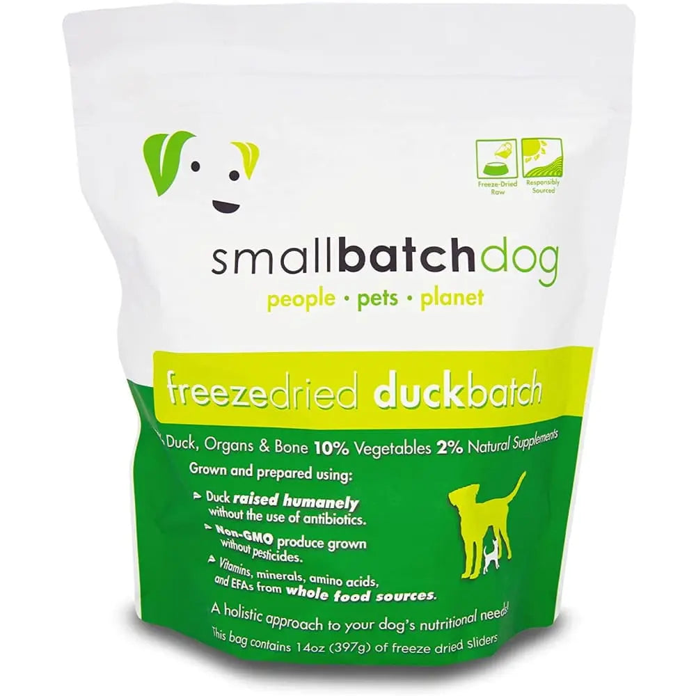 Smallbatch Pets Premium Freeze-Dried Duck Sliders Dog Food, 14oz