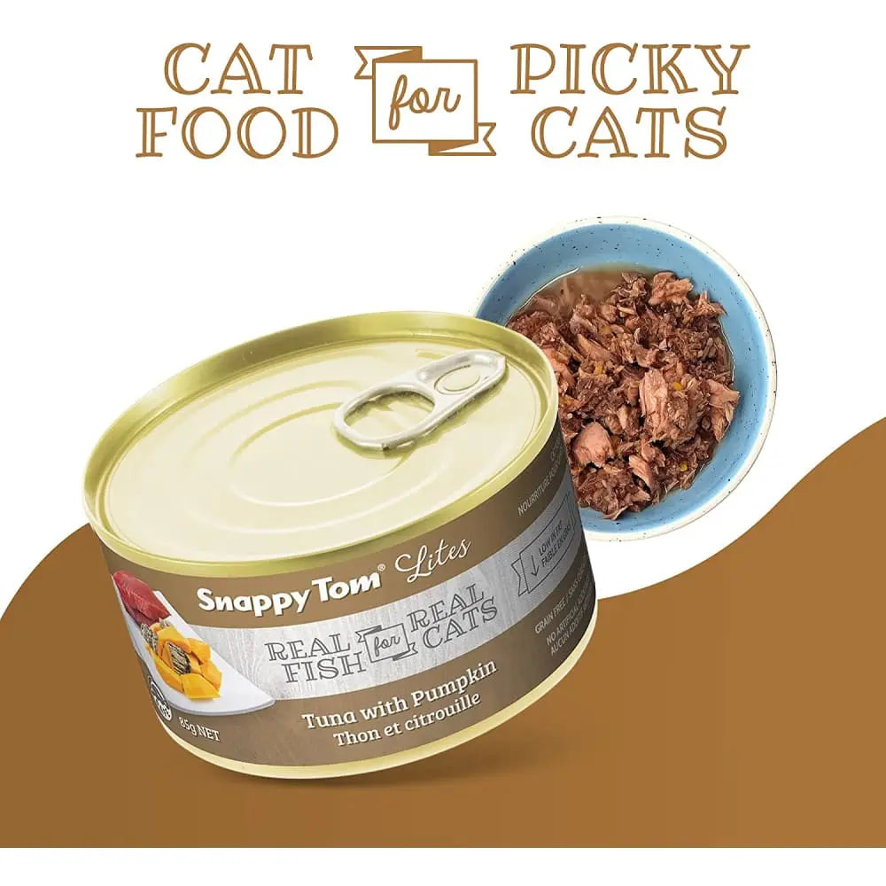 Snappy Tom Lite Canned Cat Food with Tuna and Pumpkin - Ideal Diet for Feline Friends