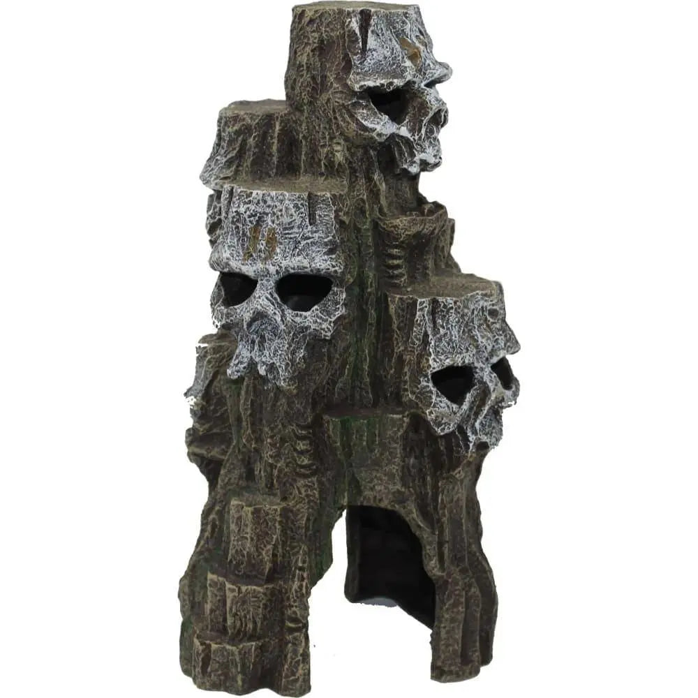 Blue Ribbon Exotic Tall Grey Skull Mountain Aquarium Terrarium Ornament