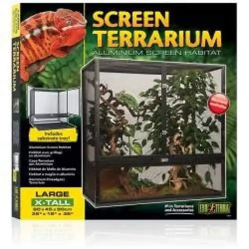 Exo-Terra Premium X-Tall Screen Terrarium for Reptiles' Ideal Habitats