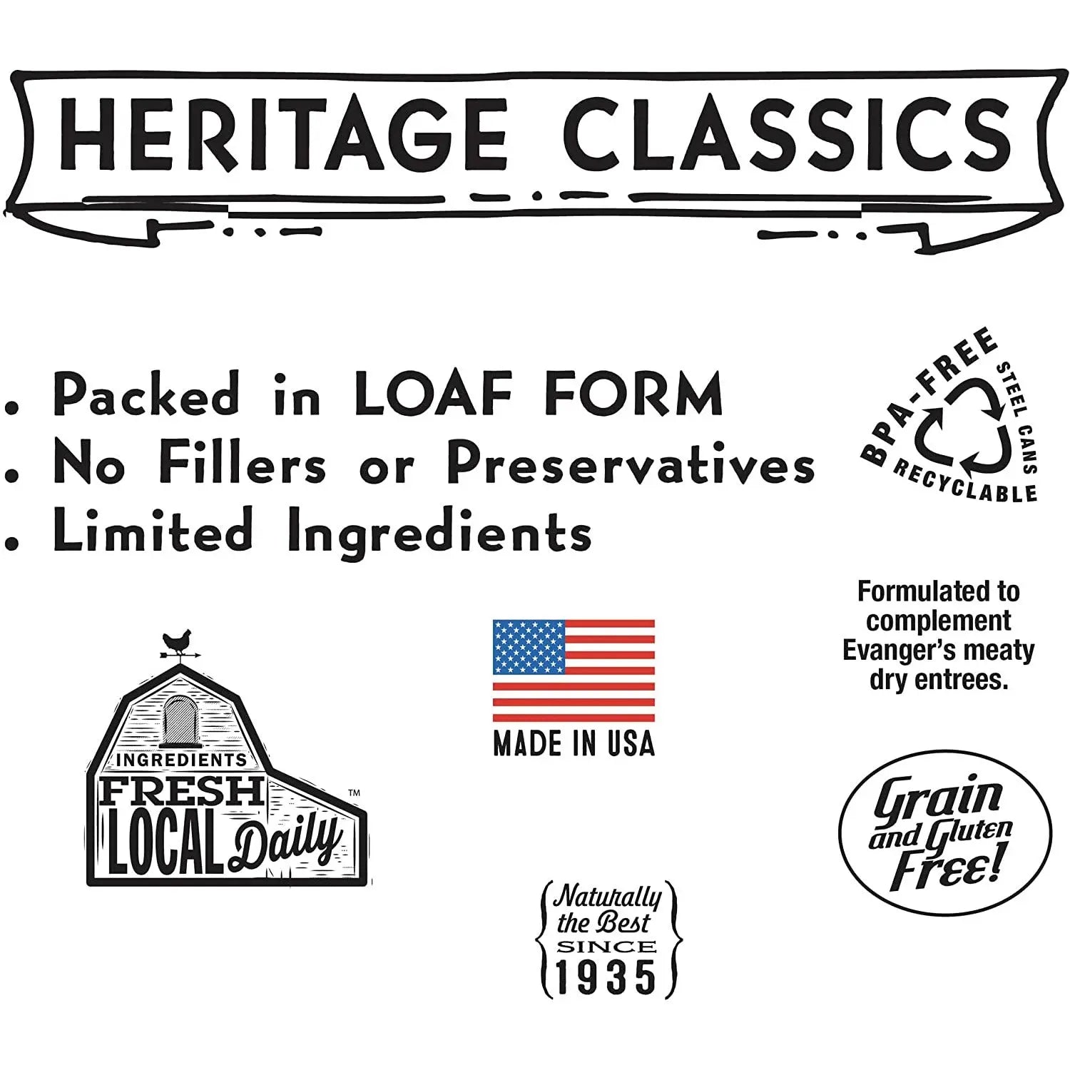 Evanger's Grain-Free Heritage Classic Canned Beef Dinner for Cats