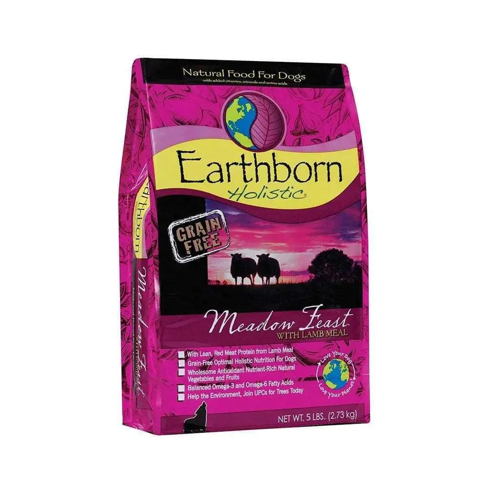 Earthborn Holistic Grain-Free Lamb Meal Dog Food - Meadow Feast for Sensitive Stomachs