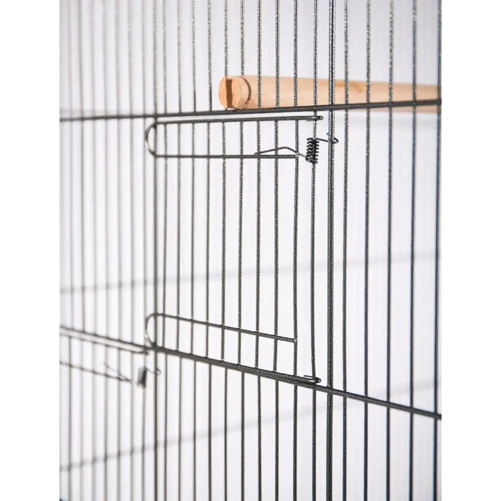 Extra Large Black Hammertone Wrought Iron Flight Cage for Parakeets, Canaries, and Finches - Model F050