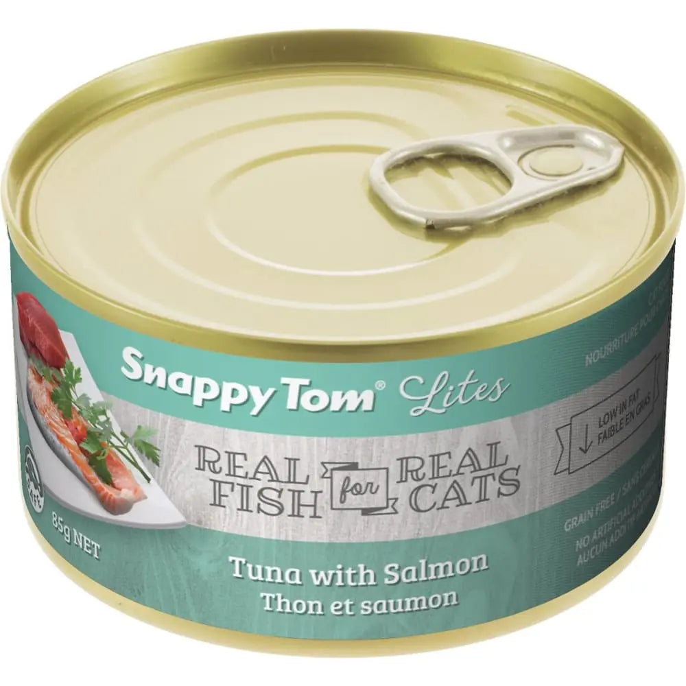 Snappy Tom Low - Calorie Canned Cat Food with Tuna and Salmon