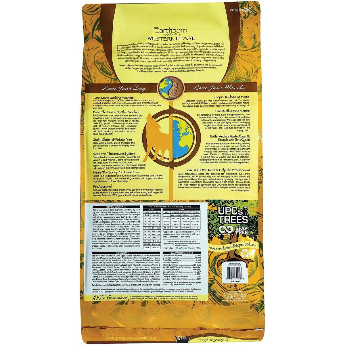 Earthborn Holistic® Western Feast™ Grain - Free Dog Food with Beef Meal, 28 - Pound Bag