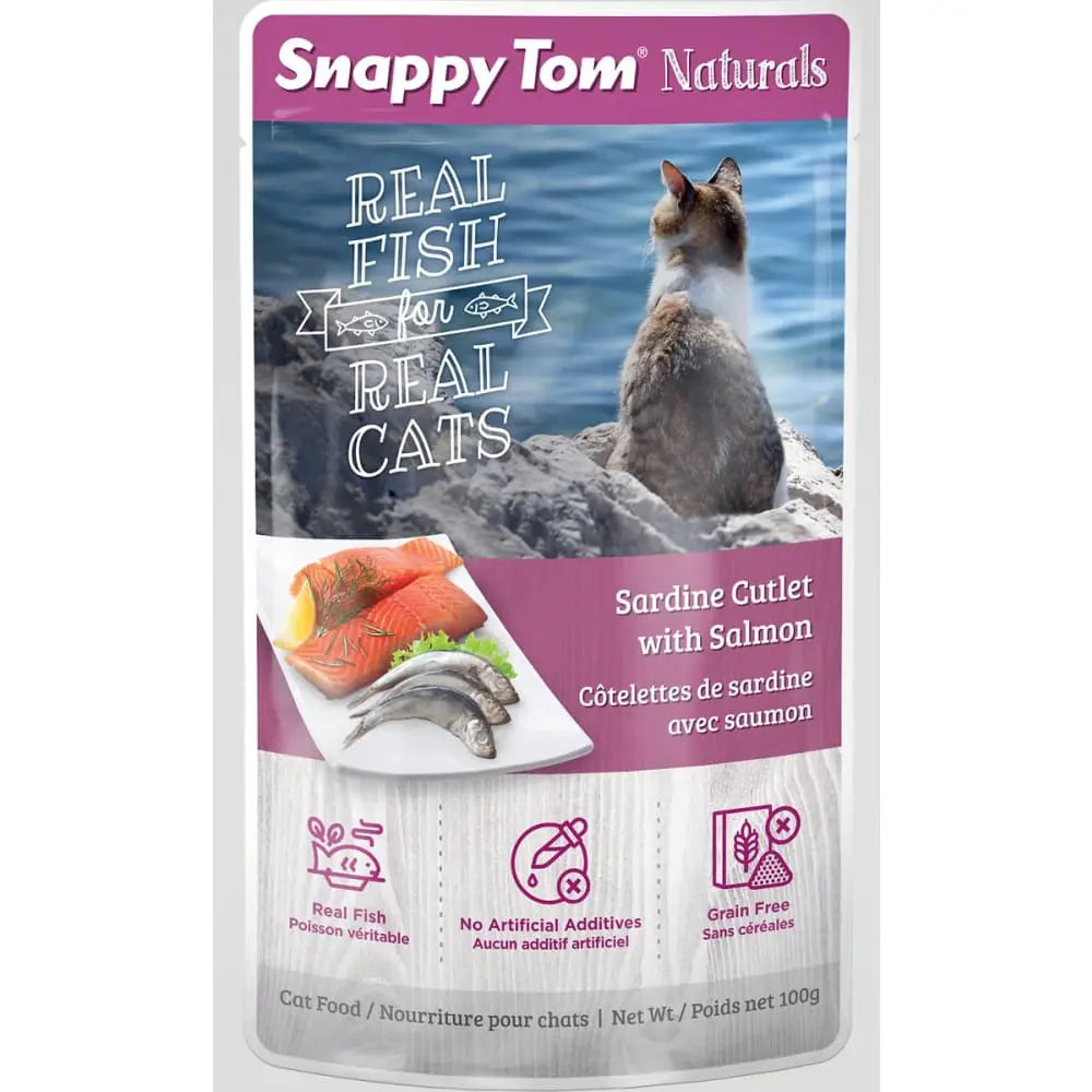 Snappy Tom Naturals Wet Cat Food: Sardine Cutlet with Salmon Delight