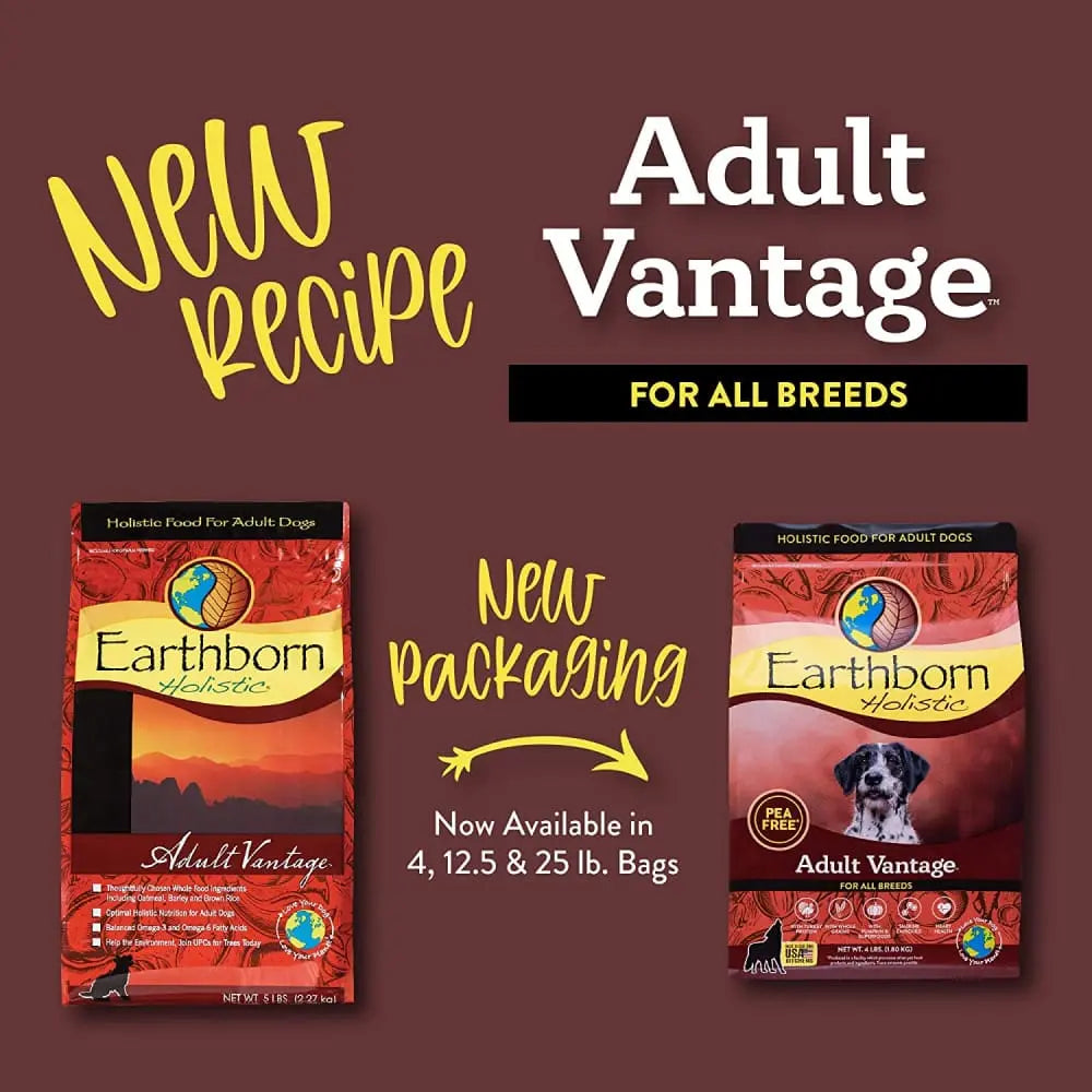 Earthborn Holistic Adult Vantage Premium Dry Dog Food with Turkey for Canine Well - being