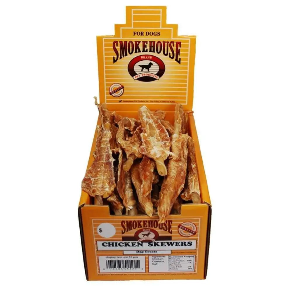 45-Count Premium Smokehouse Chicken Skewer Dog Treats - Irresistible and Nutritious Snacks for Canines