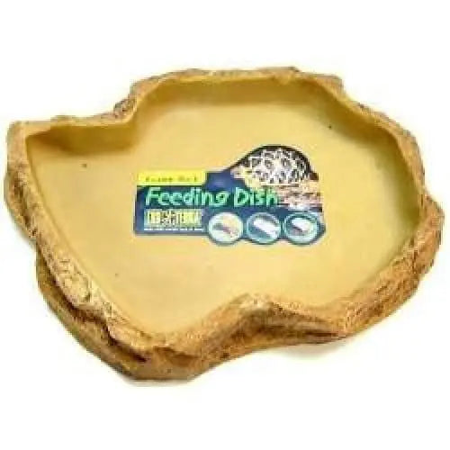 Exo-Terra Reptile Feeding Dish with Realistic Granite Rock Look
