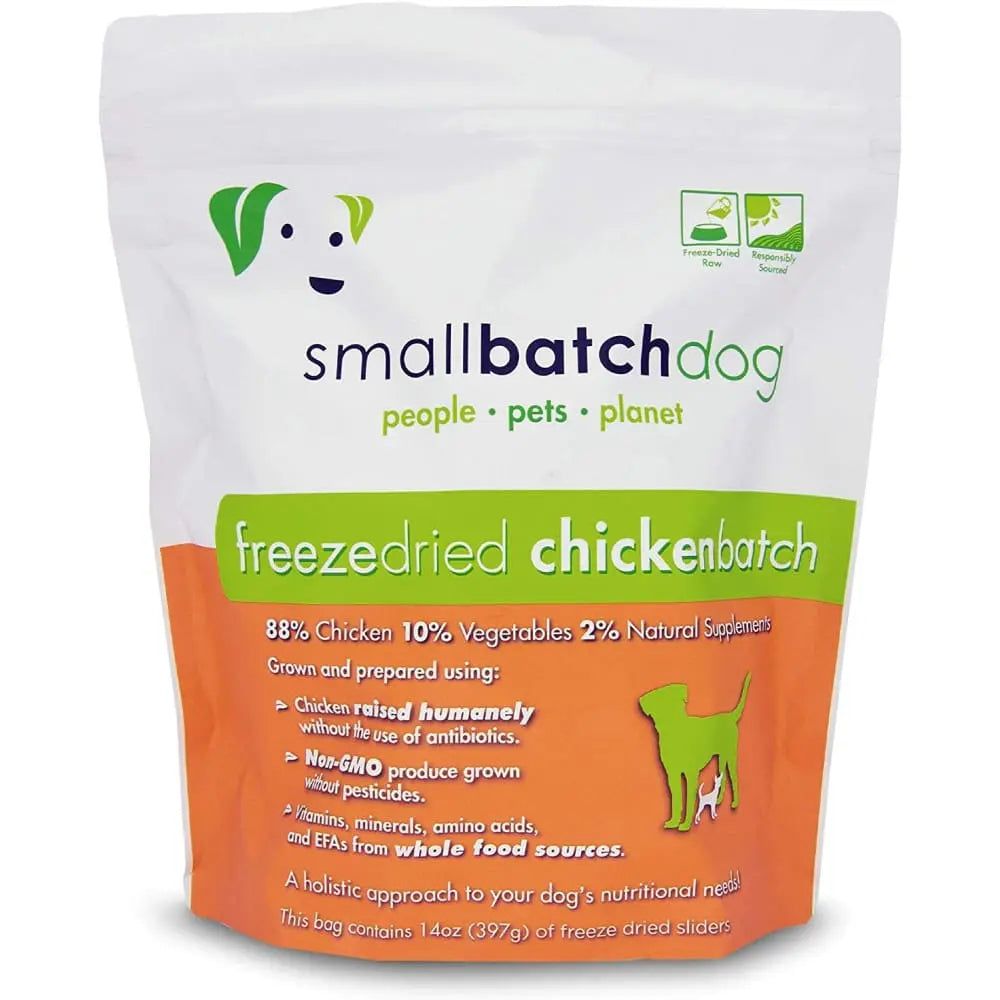 Smallbatch Pets Premium Freeze-Dried Chicken Sliders Raw Dog Food Diet