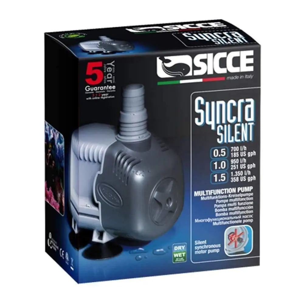 Sicce SYNCRA SILENT 1.0 High - Efficiency Submersible Pump, 251 GPH, 1 Piece