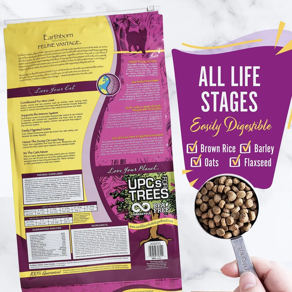 Earthborn Holistic® Feline Vantage™ High - Quality Holistic Cat and Kitten Food
