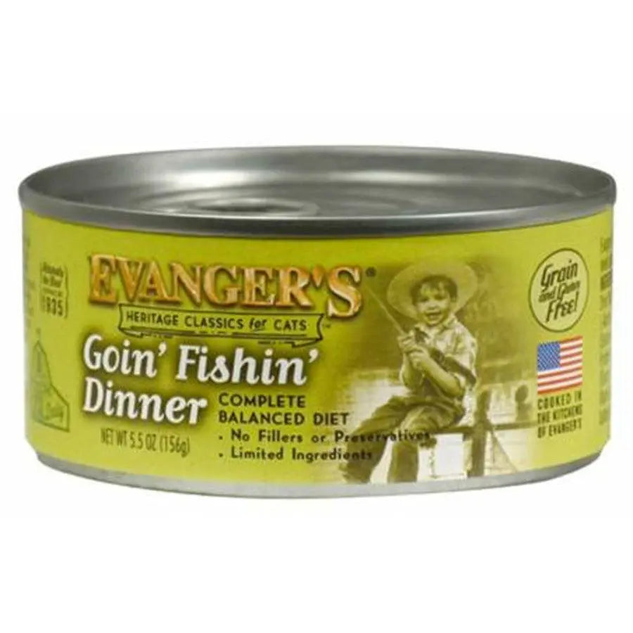 Evanger's Heritage Classic Grain-Free Canned Wet Cat Food - Goin' Fishin' Dinner