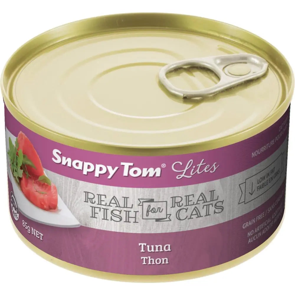 Snappy Tom Lite Tuna Flavored Canned Cat Food, 24 Cans of 3oz Each