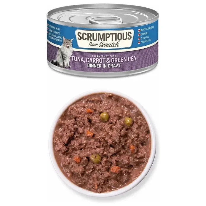 Grain-Free Scratch-Made Tuna, Carrot & Green Pea Gravy Wet Cat Food - 12 Packs of 2.8oz