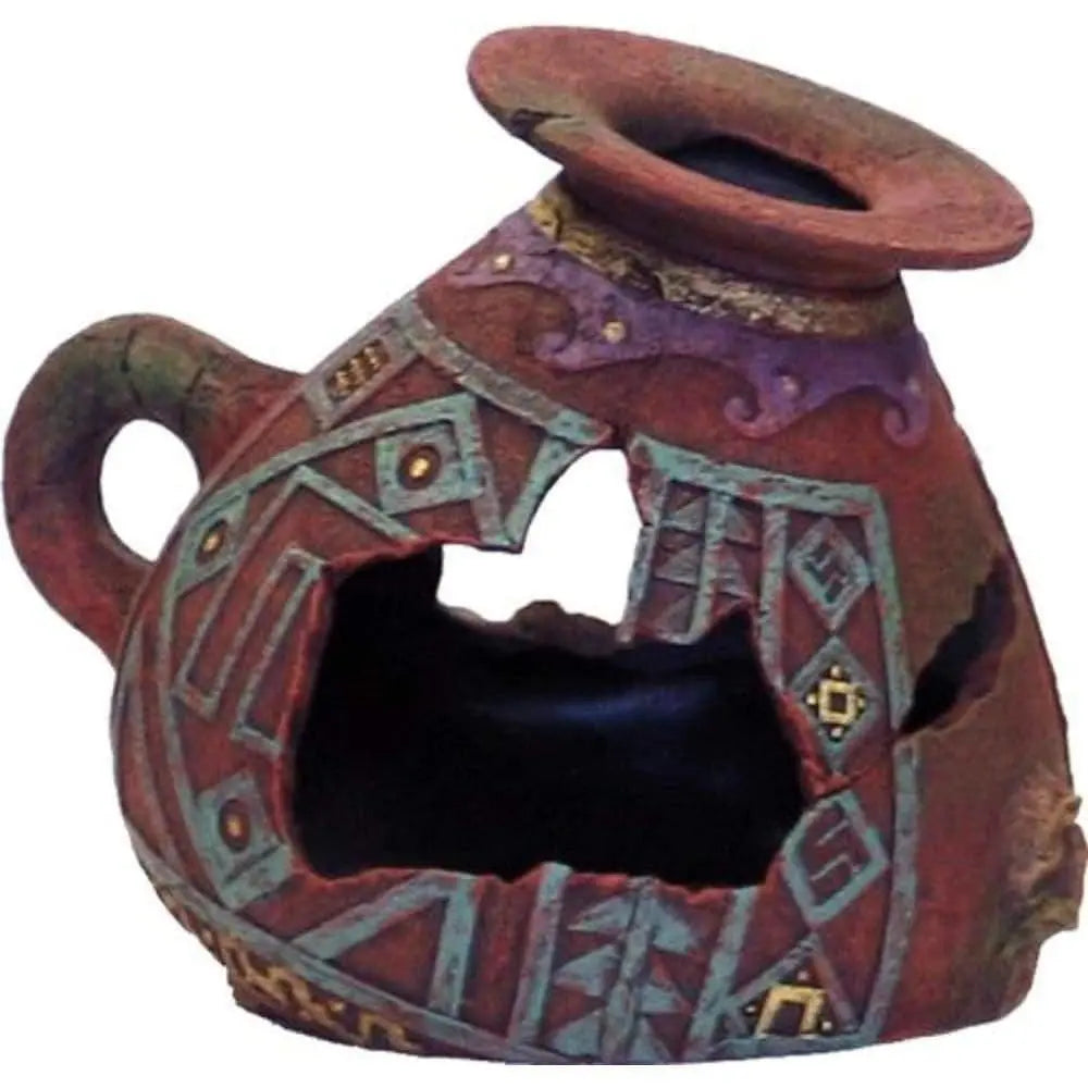 Small-Sized Exotic Incan Vase Ornament for Aquariums and Terrariums