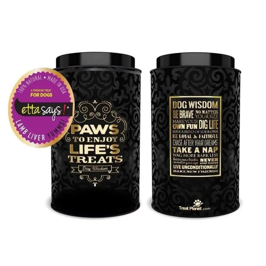 Etta Says! Premium Gift Tin of Freeze - Dried Lamb Liver Dog Treats, Single Unit, 1.6 Ounces