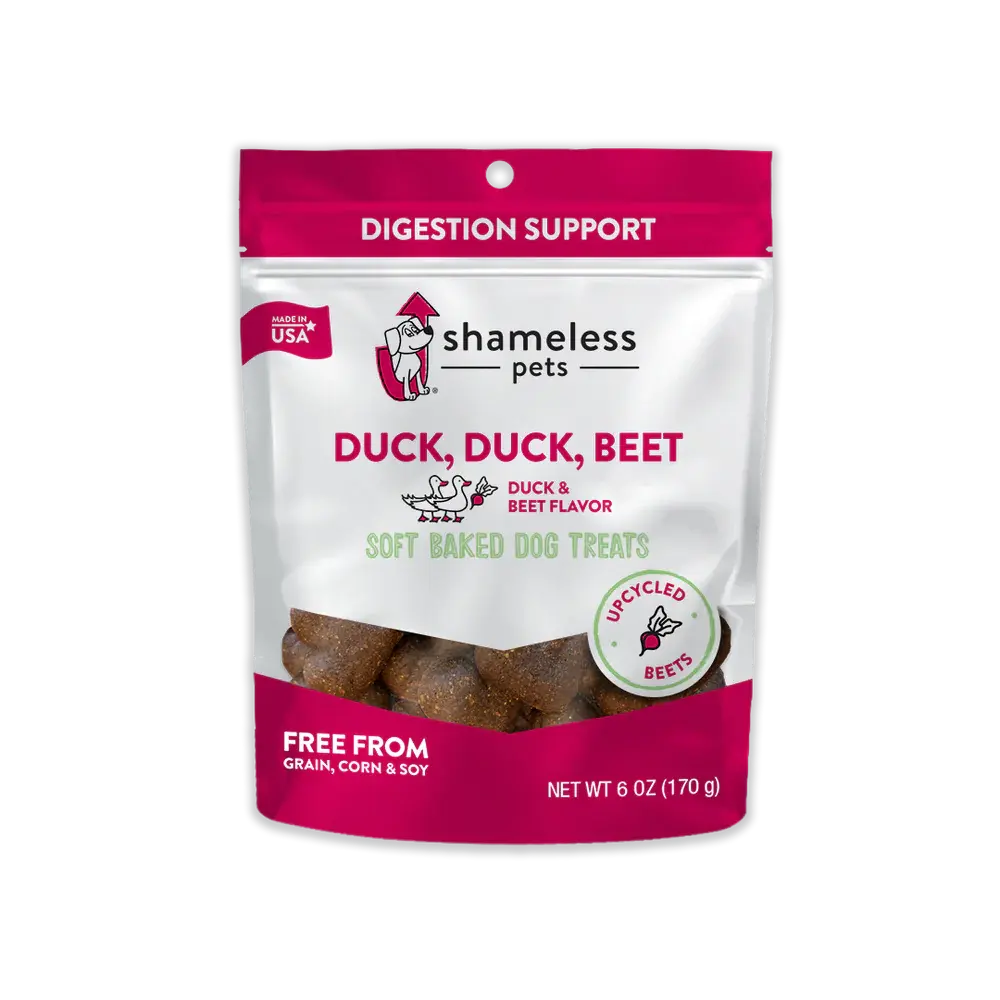 Shameless Pets Soft Baked Gourmet Dog Treats with Delectable Duck and Beet Flavor
