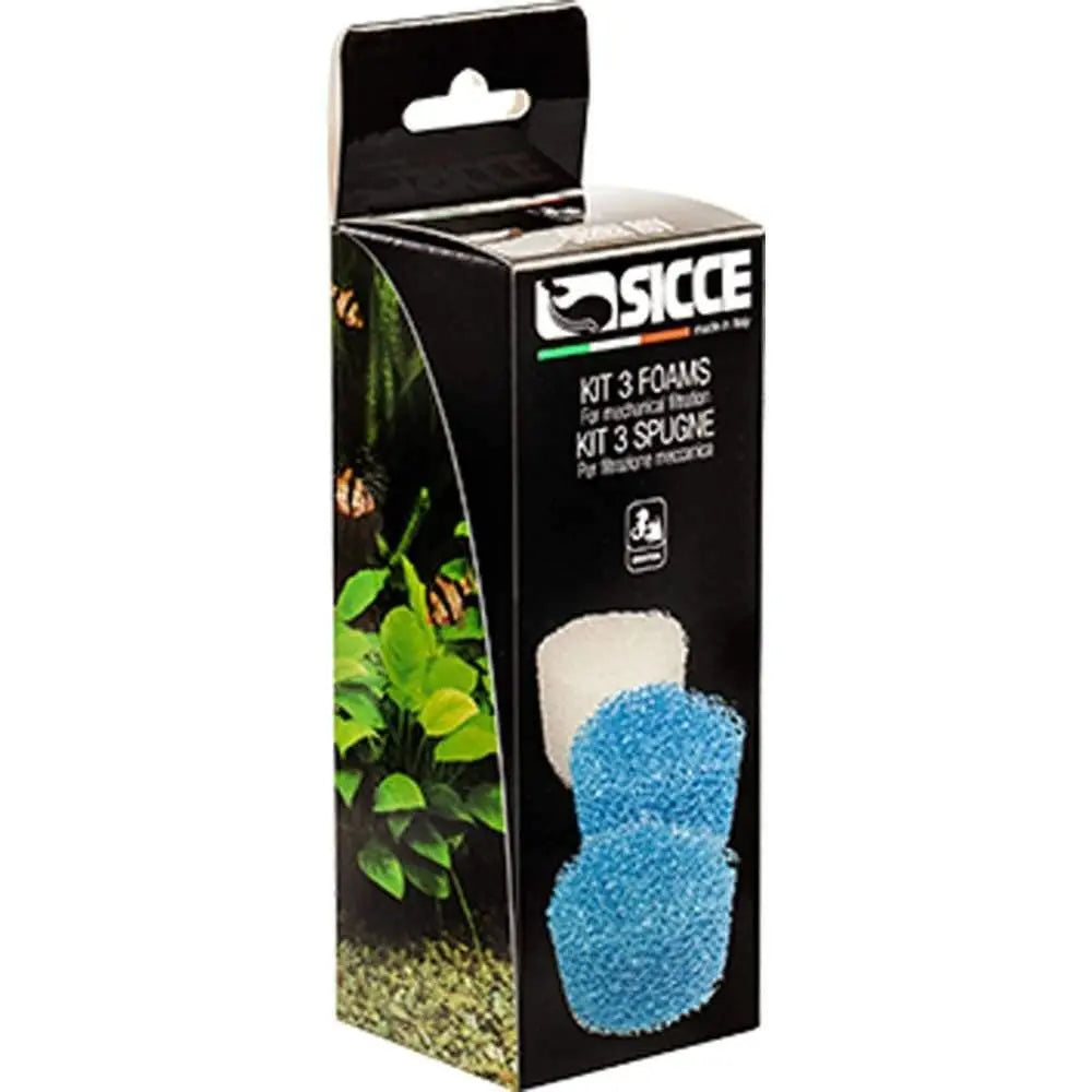 Sicce SHARK ADV Blue(2) & White(1) Replacement Sponge Set of 3